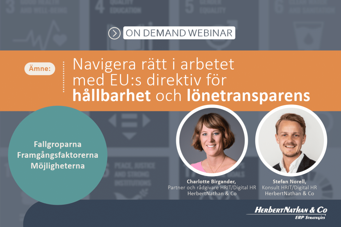 ​Navigera rätt i arbetet med EU:s direktiv för hållbarhet och lönetransparens​