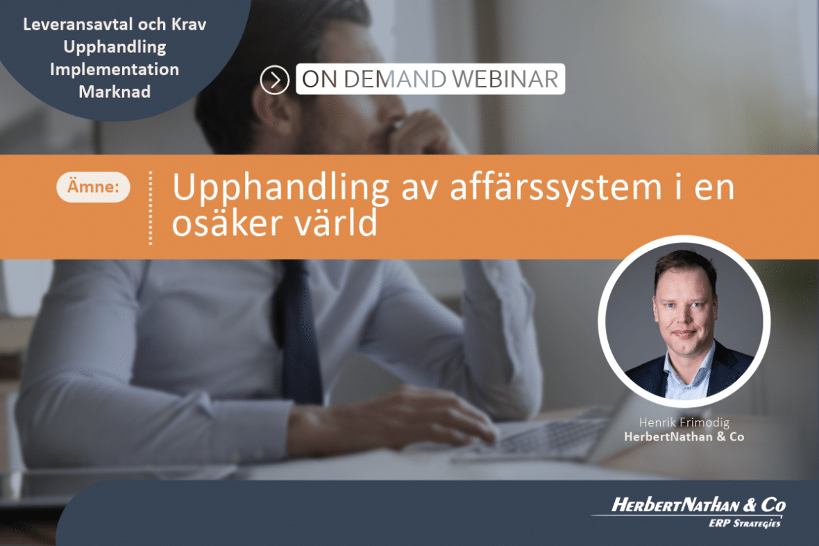 Upphandling av affärssystem i en osäker värld